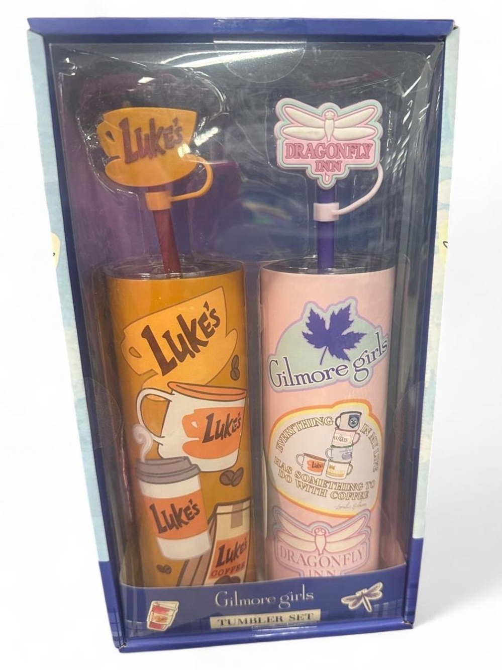 Warner Bros. Gilmore Girls Luke's & Dragonfly Inn Tumbler Set - Yellow & Pink